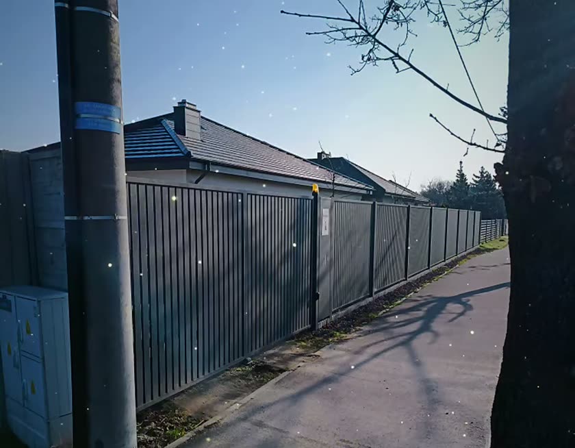 Ogrodzenie pionowe z furtką